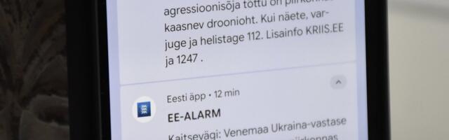 Kaitsevägi saatis välja õhuohu teavituse Ida- ja Lääne-Virumaal ning Lõuna-Eestis