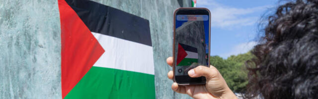 Palestiina lipu lehvides hakati eestlasi jalgpalliväljakul peksma