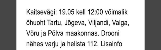 Eesti inimesed said taas õhuohuteavituse