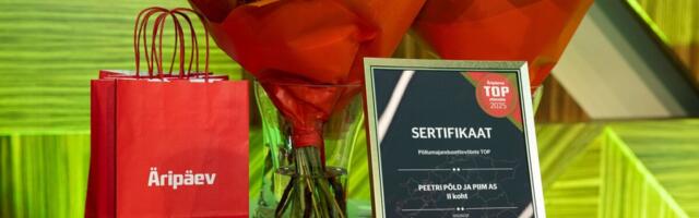 Põllumajandustootjate TOPi 2. koht: hea piimahind aitas saavutada tubli tulemuse
