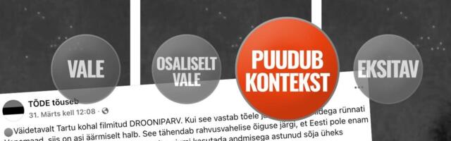 FAKTIKONTROLL | Kas videos on Ukraina ründedroonide parv Tartu kohal? Kindlasti mitte