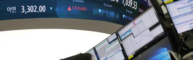 Lõuna-Korea börs kukub kolinal, hetkeks peatati kauplemine