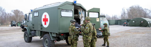 Kaitseväe meditsiiniüksused harjutavad omavahelist koostööd õppusel Varblaserünnak