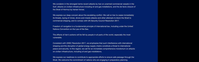 Ühisavaldus: Euroopa suurriigid ja Jaapan on sisenemas Iraani sõtta