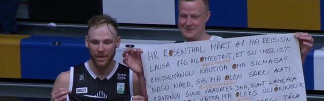 МУХЕ VIDEO | Естонський колишній національний командир Райн Раадік попросив у Мярт Розентала маєтню футболку після переможної гри в Тарту