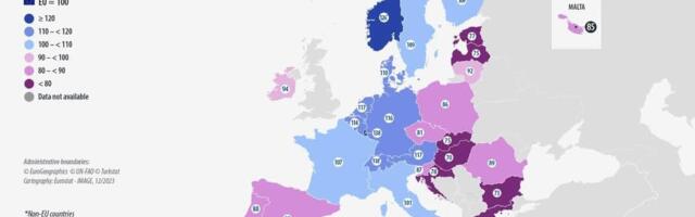 Естонія залишається однією з п'ятьох найбідніших країн в Європі.