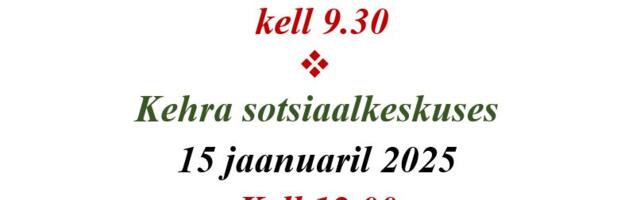 Seeniortants ja mälutreening Kehra sotsiaalkeskuses 15.01.2025