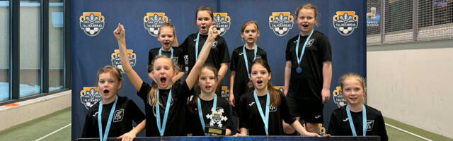 Läänemaa jalgpalli tüdrukud said Saue talvekarikal pronksi