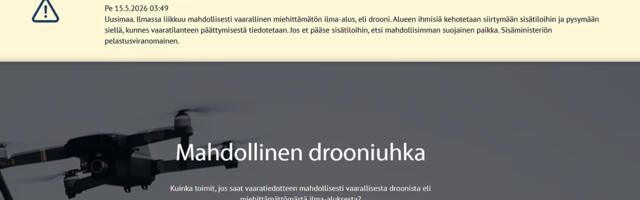 Soome võimud: droonioht on möödas