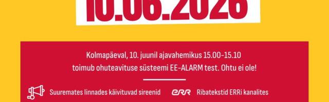 Päästeamet testib täna EE-ALARMi ja kutsub inimesi üles kriisivalmidust parandama