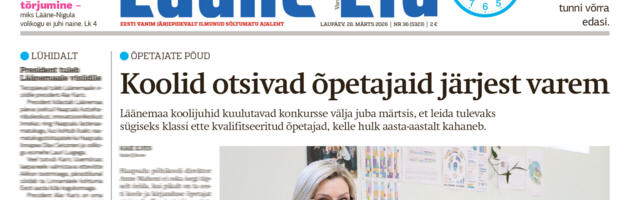 Lääne Elu paberleht laupäeval, 28. märtsil