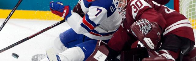 Läti jäähokikoondis alustas olümpiat kaotusega USA-le