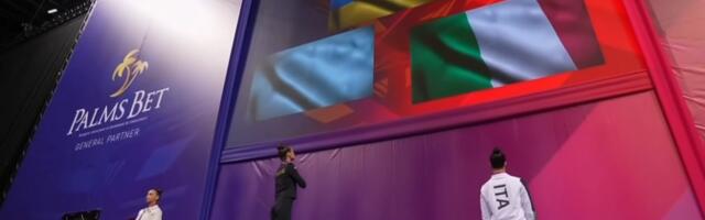 Autasustamisel Ukraina lipule selja keeranud Vene võimleja sai hoiatuse