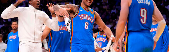 Thunder alistas Lakersi ka kolmandat korda ja jätkab play-off'is veatult