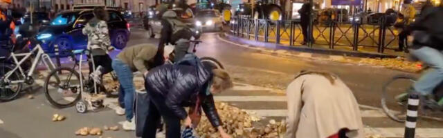 VIDEO: kohalikud korjasid Brüsselis tänavatelt kartuleid