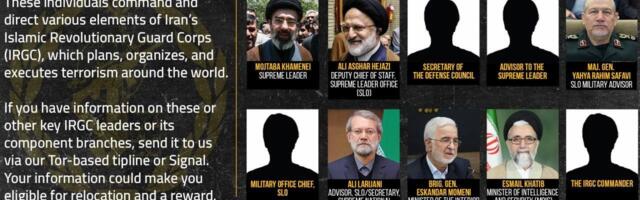 USA on välja pannud 10 miljonit dollarit info eest Iraani juhtide tabamiseks