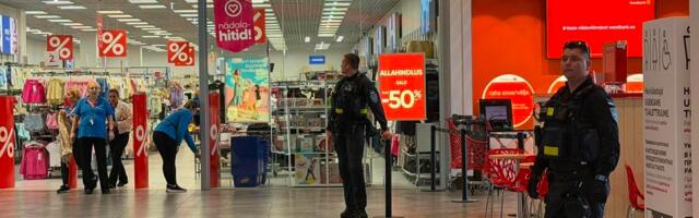 FOTOD | Lasnamäe Centrumist leiti kahtlane seljakott, inimesed evakueeriti keskusest
