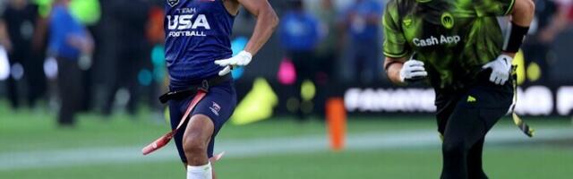 USA lipujalgpallikoondis näitas olümpiaareenil NFL-i meestele koha kätte